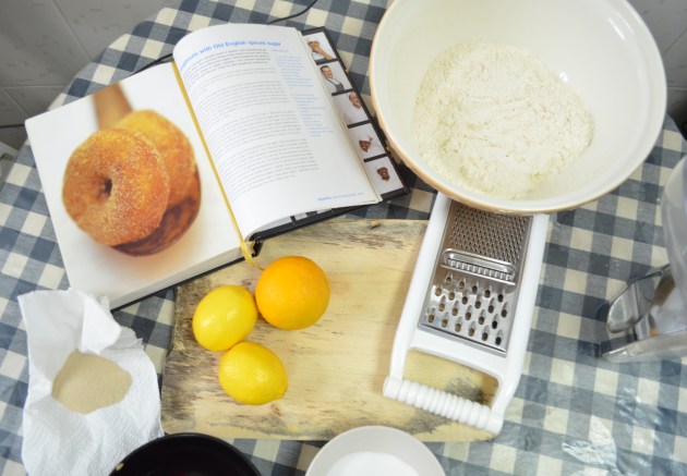 Ingredients for spiced doughnuts